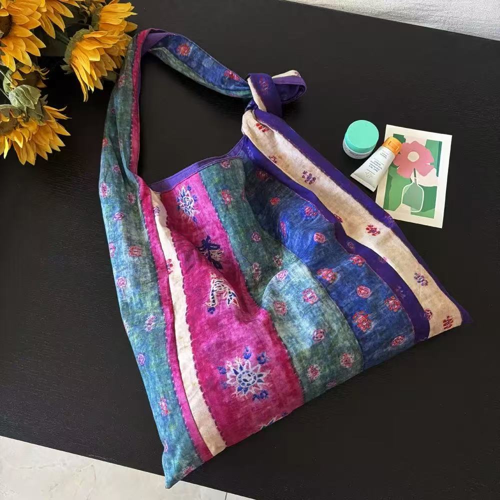 Colorblock Floral Sling Bag