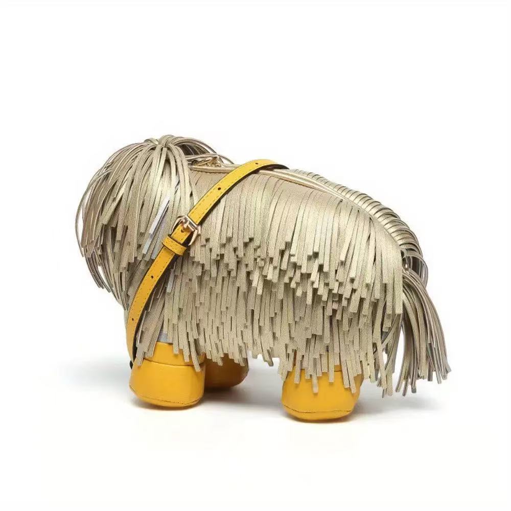 Golden Fringe Pony Bag