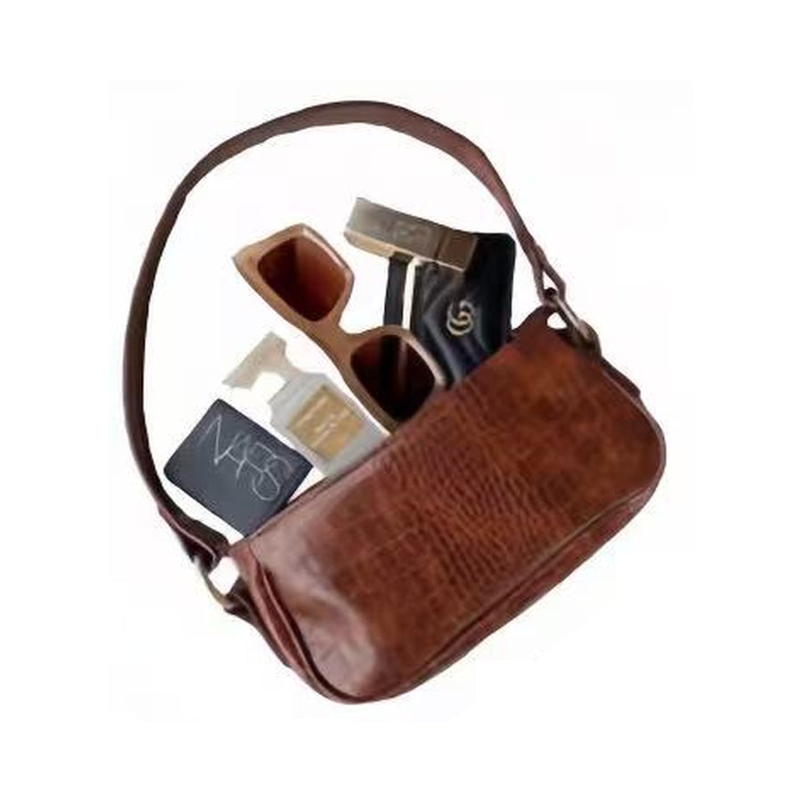 Leather shoulder bag